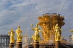 The Friendship of Peoples fountain at VDNKh in Moscow
